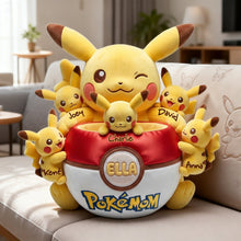 Load image into Gallery viewer, "Catch the Moment with Pikachu!" - Lovely Mother Custom Shape Pillow - Personalized Gifts For Moms, Grandmas, and Kids Pillow PopCulturePrints
