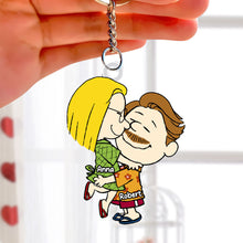 Load image into Gallery viewer, Personalized Kissing Couple Keychain | Unique Valentine&#39;s Day Gifts for Couples Keychains PopCulturePrints

