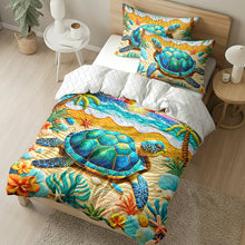 Load image into Gallery viewer, Turtle Lovers Quilt Bed Set - Perfect Gift for Ocean Enthusiasts Blanket PopCulturePrints
