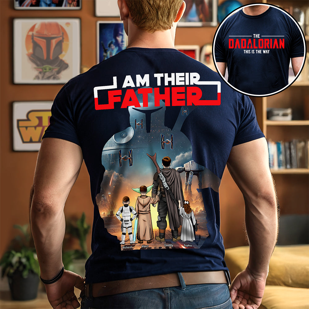 "I Am Their Father" - Unique Personalized Galaxy Dad Shirt - Gift for Dad, Grandpa, Fathers' Day Shirts PopCulturePrints