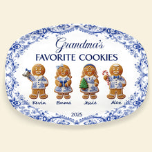 Load image into Gallery viewer, Grandma&#39;s Favorite Cookies - Personalized Christmas Gift Plate Plates PopCulturePrints
