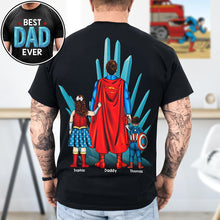 Load image into Gallery viewer, &quot;Best Dad Ever!&quot; - Personalized Superhero Design Shirt for Dad, Grandpa, and Other Special Men Shirts PopCulturePrints
