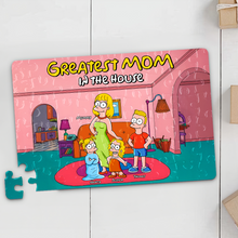 Load image into Gallery viewer, &quot;Greatest Mom in the House&quot; - Personalized Jigsaw Puzzle for Mom, Grandma &amp; Special Women Jigsaw Puzzles PopCulturePrints
