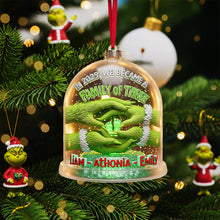 Load image into Gallery viewer, Celebrate Family Love - Customizable Green Family Ornament - Perfect Personalized Gift for Families &amp; Loved Ones Ornament PopCulturePrints

