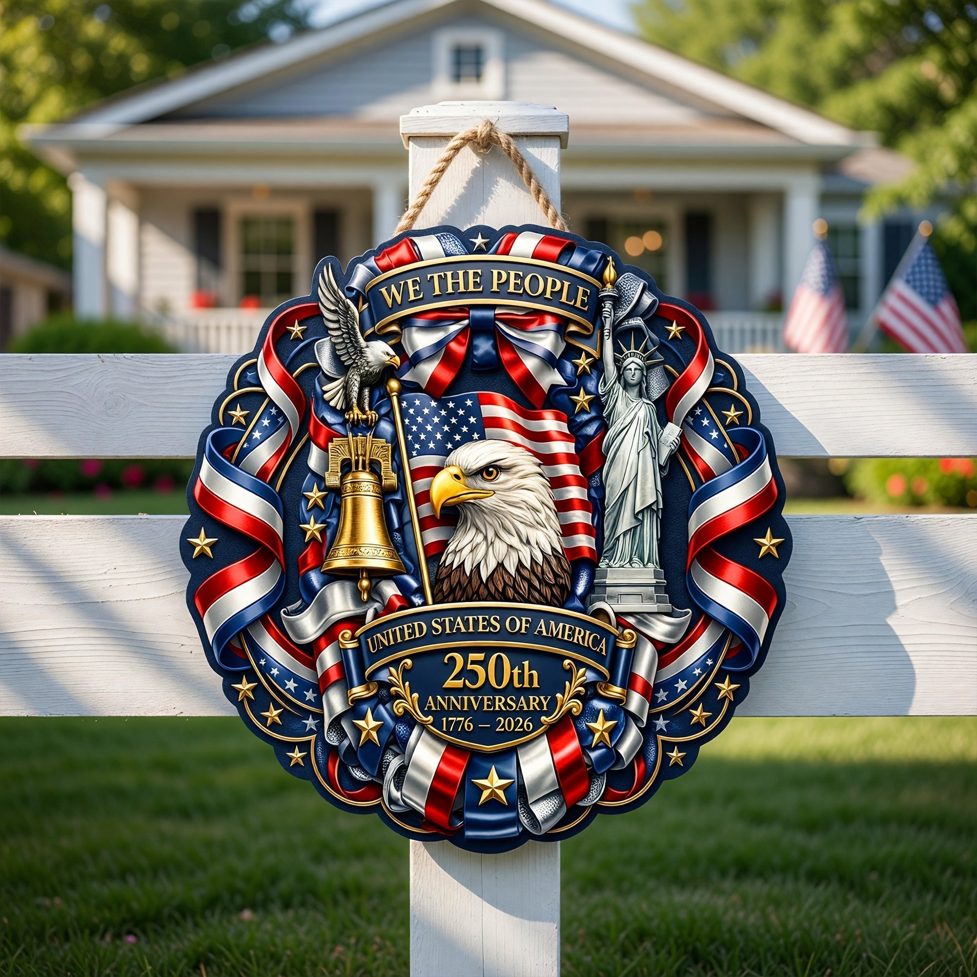 “We The People: Celebrate America's Legacy” - Custom Acrylic Sign - Perfect Gift for Patriots, Veterans & History Enthusiasts Acrylic Sign PopCulturePrints