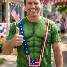 Load image into Gallery viewer, “Proudly Patriotic &amp; Hilariously Bold!” - Funny American Pride Shirt - Customizable Gift for Patriots &amp; Friends
