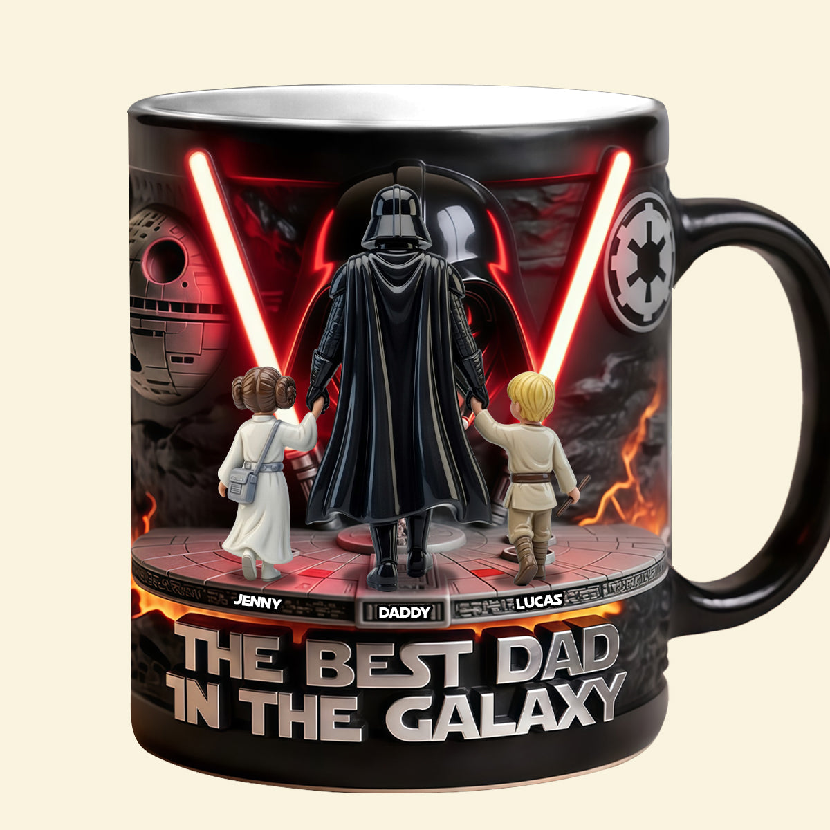 The Best Dad in the Galaxy Magic Mug - Custom Gifts for Dad, Grandpa, and More Coffee Mug PopCulturePrints