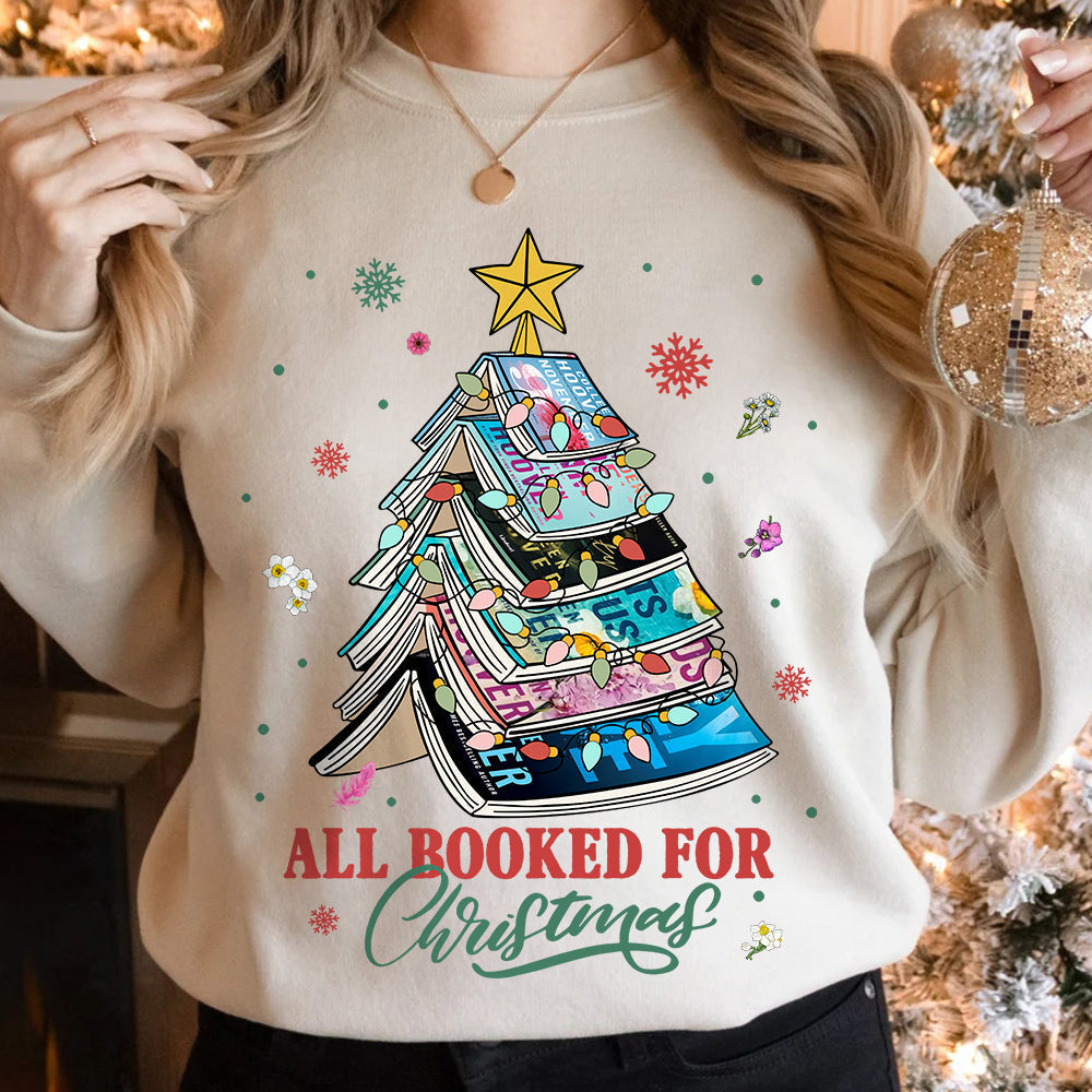 All Booked for Christmas Shirt - Perfect Gift for Book Lovers