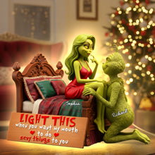 Load image into Gallery viewer, Light Up Your Love: Personalized Cheeky Green Monster Couple Acrylic Light Box - Gifts for Couples Light Box PopCulturePrints
