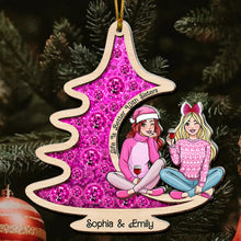 Load image into Gallery viewer, Custom Sisters Christmas Ornament - Wood &amp; Acrylic Ornament PopCulturePrints
