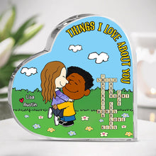 Load image into Gallery viewer, Personalized Romantic Couple Heart Plaque Shaped Plaques PopCulturePrints
