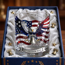 Load image into Gallery viewer, Let Freedom Ring - American Eagle Liberty Bell Drinking Glass - Personalized Gift for Patriots
