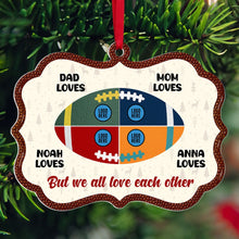 Load image into Gallery viewer, Personalized Family Christmas Ornament - Custom American Football Design Ornament PopCulturePrints
