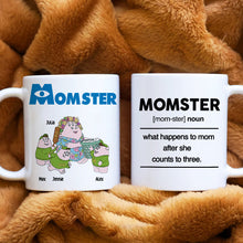 Load image into Gallery viewer, Personalized Momster Mug - Fun Mother&#39;s Day Gift Coffee Mug PopCulturePrints
