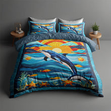 Load image into Gallery viewer, Dolphin Lover&#39;s Paradise Quilt Bed Set Blanket PopCulturePrints
