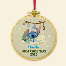 Load image into Gallery viewer, “Celebrate Baby's First Christmas!” - Personalized Acrylic Ornament Gift for Kids Ornament PopCulturePrints
