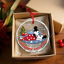 Load image into Gallery viewer, Personalized Couples Christmas Ornament - Naughty Ever After | Valentine&#39;s Day Gifts Ornament PopCulturePrints
