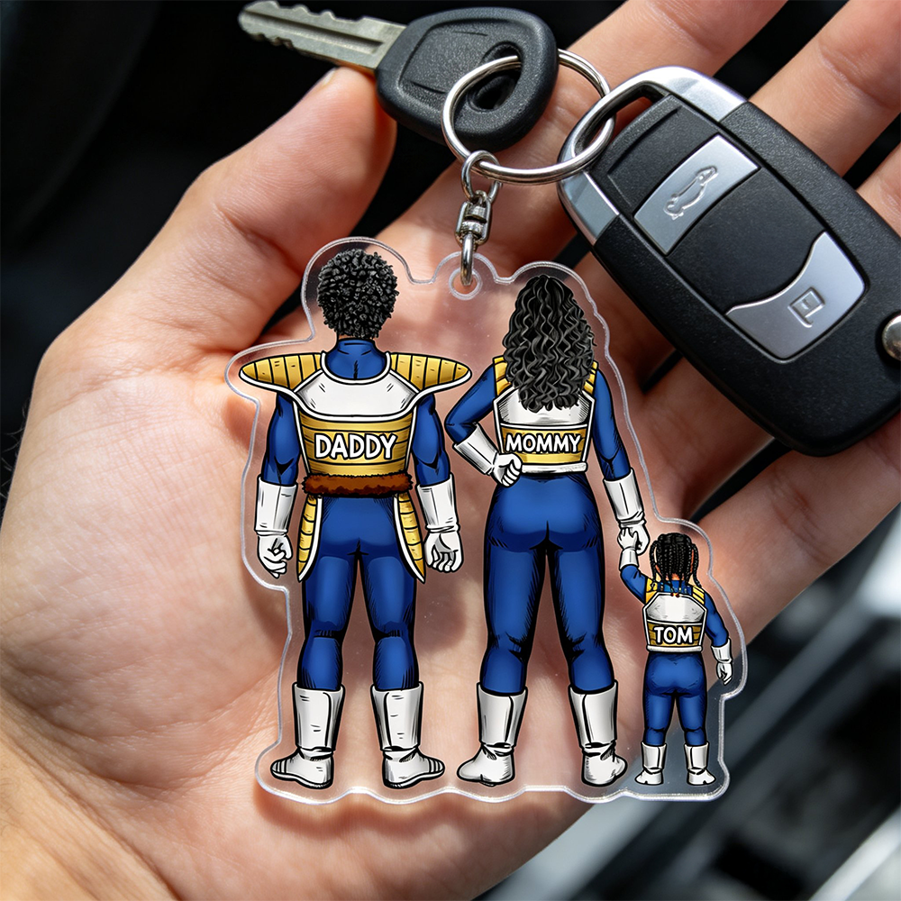 “Family Heroes Unite!” - Personalized Super Power Family Keychain - Gift for Mom, Dad, and Kids Keychains PopCulturePrints