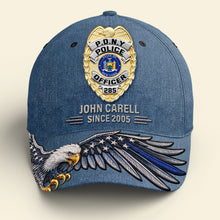 Load image into Gallery viewer, “Protect and Serve” Custom Badge Police Classic Cap - Personalized Gift for Police Officers and Law Enforcement Enthusiasts Caps PopCulturePrints
