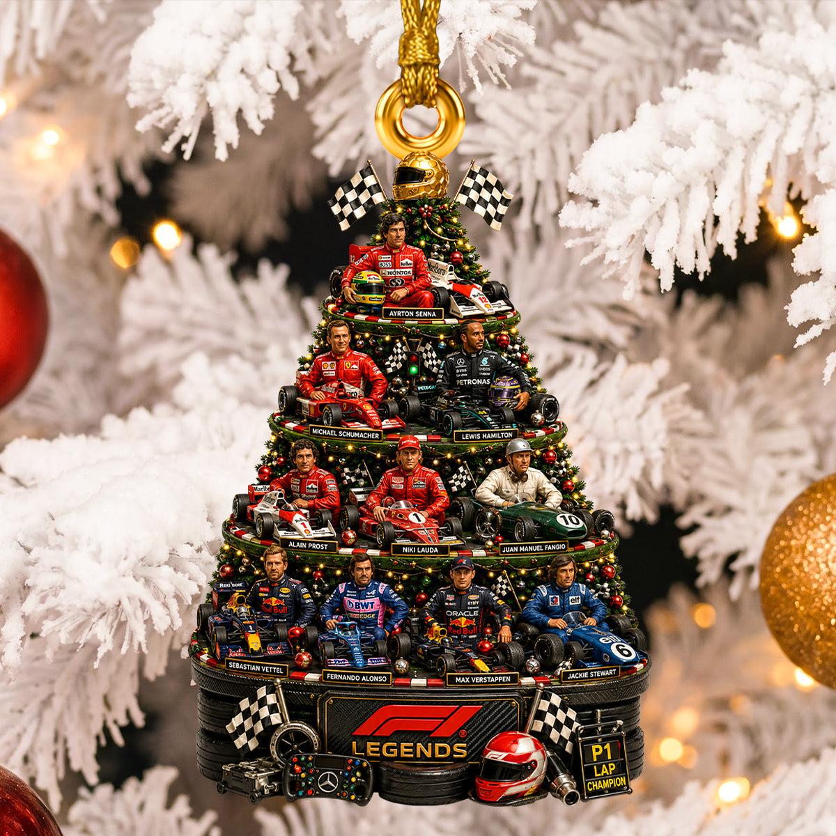 Celebrate the Legends of Racing - Ultimate Racing Acrylic Ornament | Personalized Gift for Racing Fans