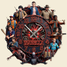 Load image into Gallery viewer, Unlock Time with Dark Parallel World! - Personalized Wall Clock for Fans Hanging Wall Clock PopCulturePrints
