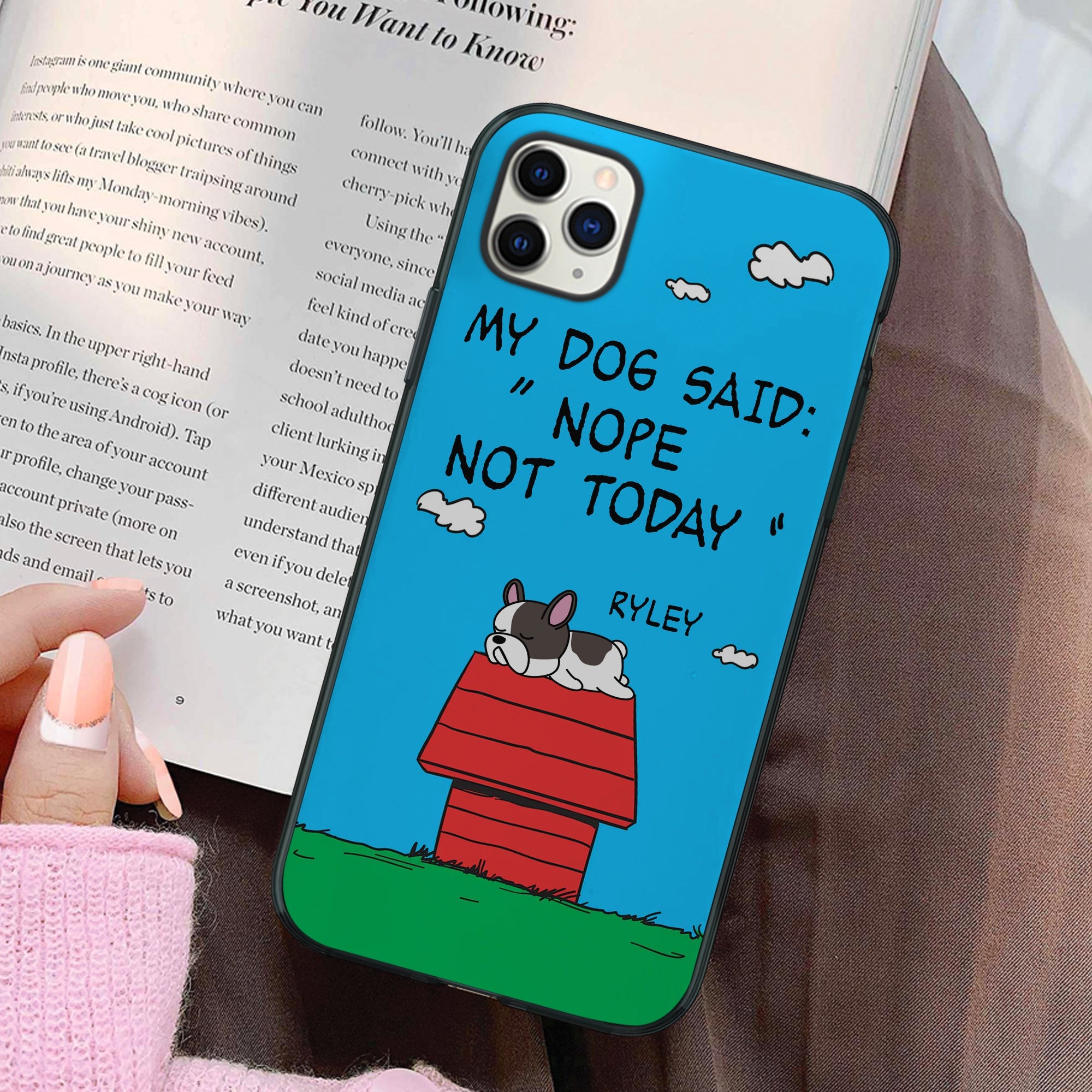 Custom Dog Lover Phone Case - Lazy Dog Design