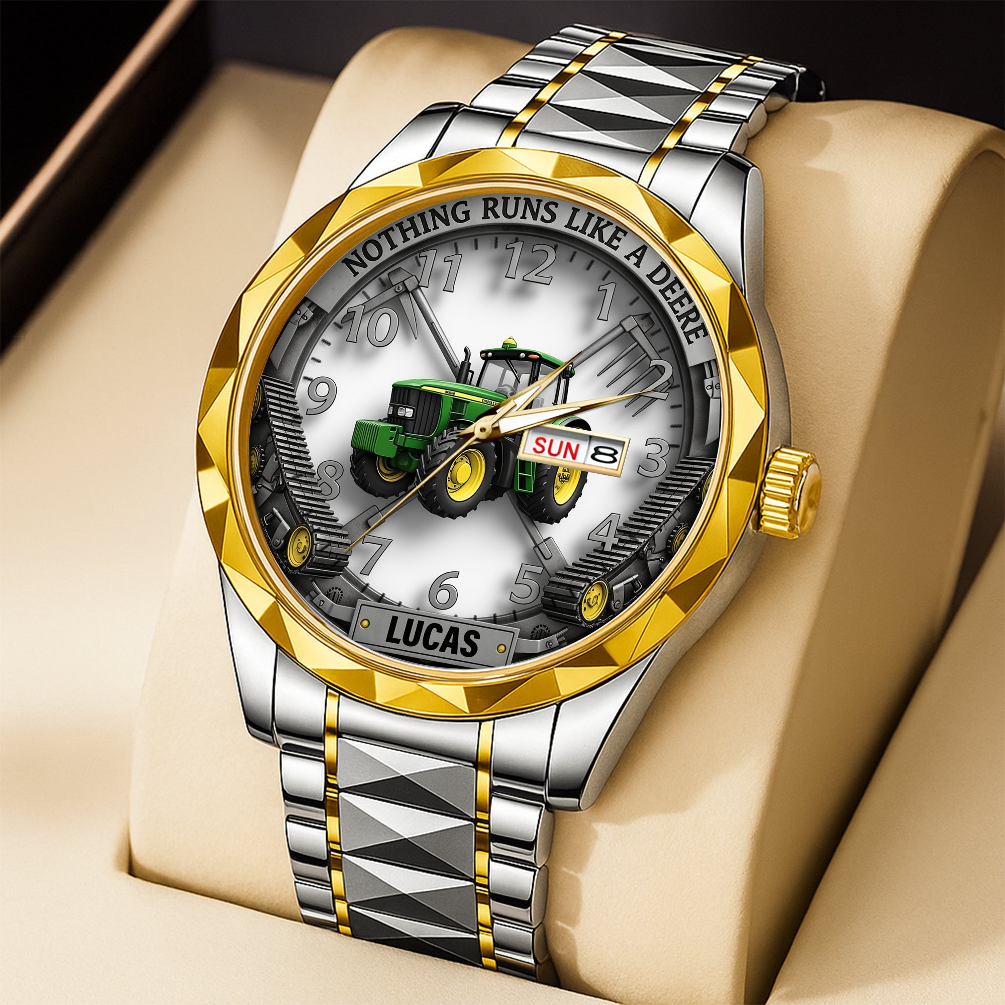 Nothing Runs Like A Deere - Personalized Men's Watch for Tractor Lovers Men's Watch PopCulturePrints