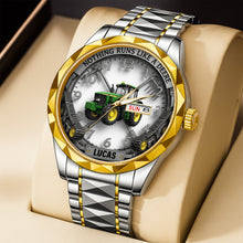 Load image into Gallery viewer, Nothing Runs Like A Deere - Personalized Men's Watch for Tractor Lovers Men's Watch PopCulturePrints
