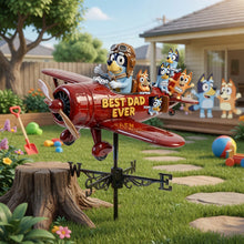 Load image into Gallery viewer, “Best Dad Ever” - Personalized Dad's Flying Crew Weather Vane - Unique Gift for Dads &amp; Grandpas Metal Signs PopCulturePrints
