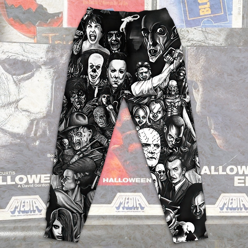Horror Fans Jogger Sweatpants - Unique Prints for Movie Buffs Shorts and Pants PopCulturePrints