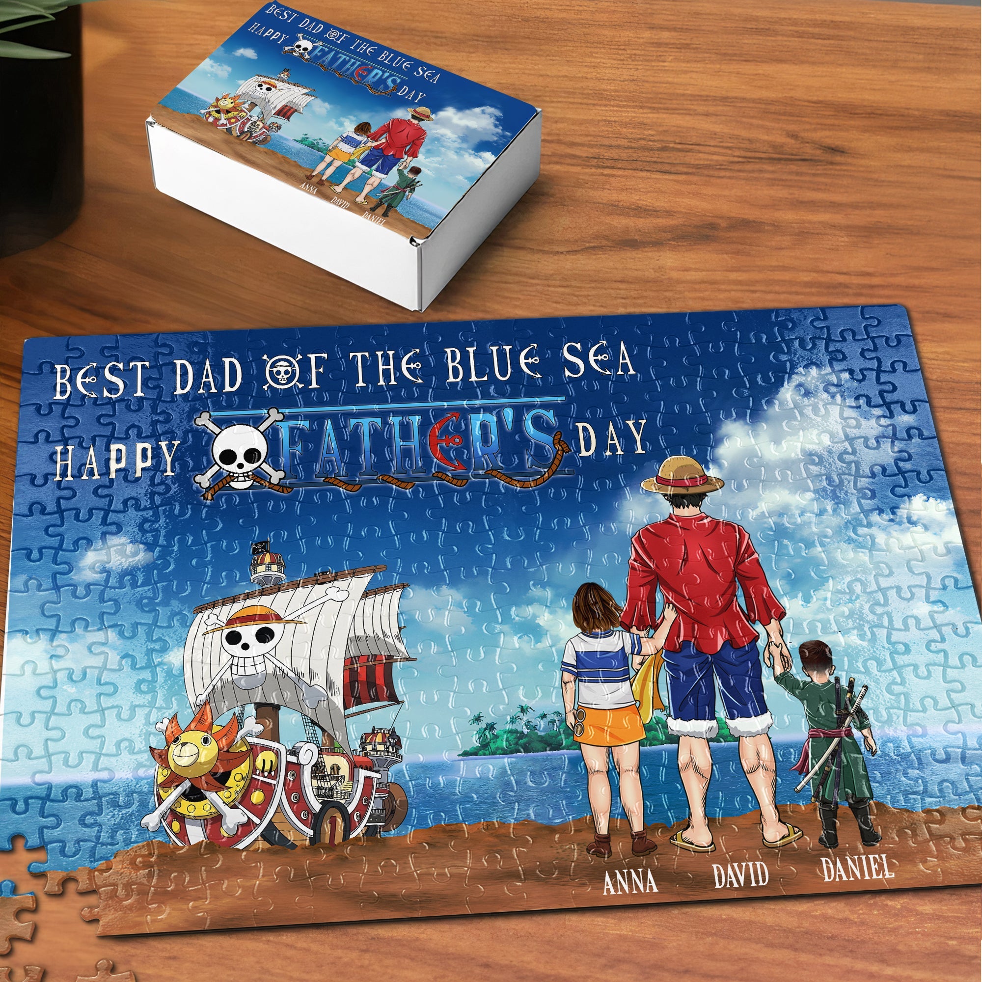 Personalized Ocean Adventure Dad Jigsaw Puzzle - Father's Day Gift Jigsaw Puzzles PopCulturePrints