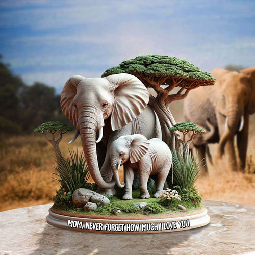 Mom, Never Forget How Much I Love You - Personalized Acrylic Plaque Gift for Mom and Grandma Shaped Plaques PopCulturePrints