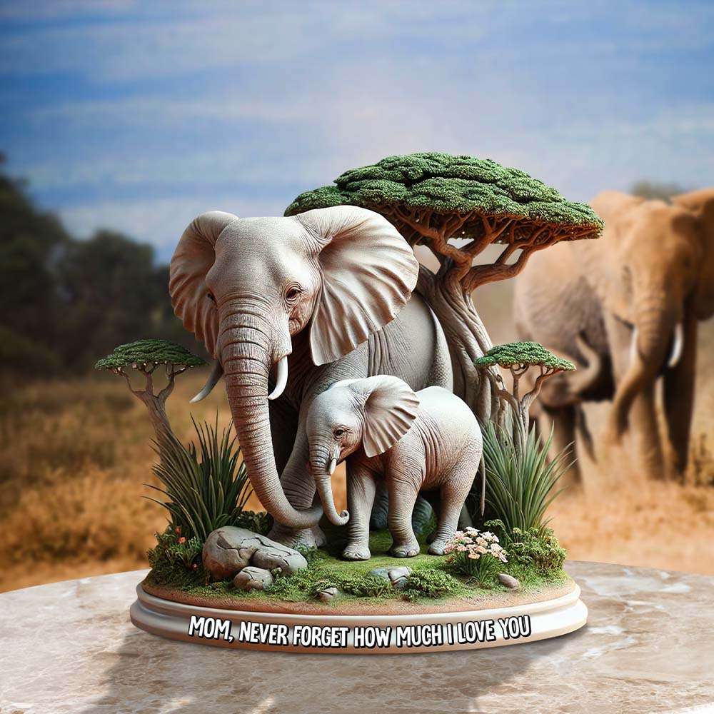 Mom, Never Forget How Much I Love You - Personalized Acrylic Plaque Gift for Mom and Grandma Shaped Plaques PopCulturePrints