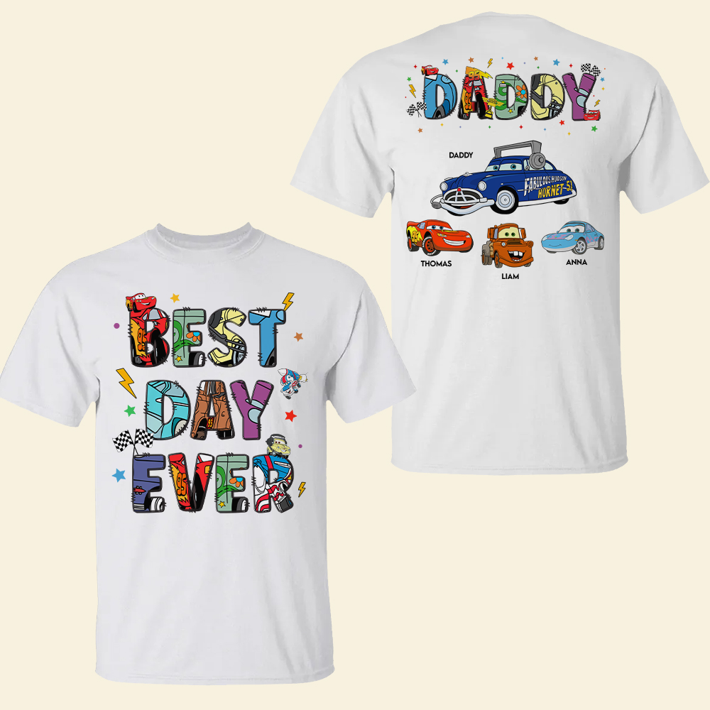 Best Day Ever! Personalized Dad Shirt - Unique Gift for Dad & Grandpa Shirts PopCulturePrints