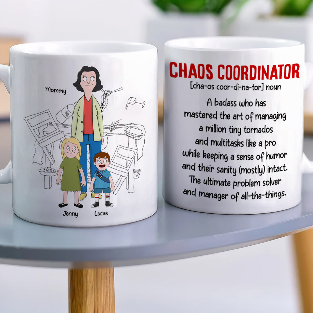 "Chaos Coordinator: A badass who manages all the things" - Personalized Coffee Mug for Mom, Grandma, and more Coffee Mug PopCulturePrints