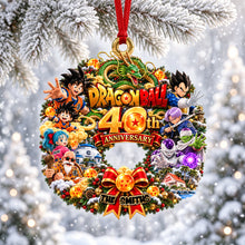 Load image into Gallery viewer, Epic 40 Years of Dragon Ball Battles Christmas Ornament - Personalized Anniversary Gift
