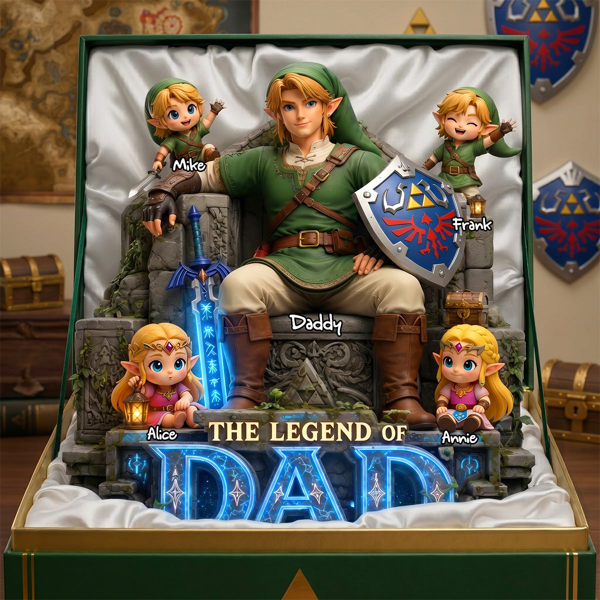 “The Legend of Dad” - A Heartwarming Adventure Plaque - Personalized Gifts for Dads and Grandpas Shaped Plaques PopCulturePrints