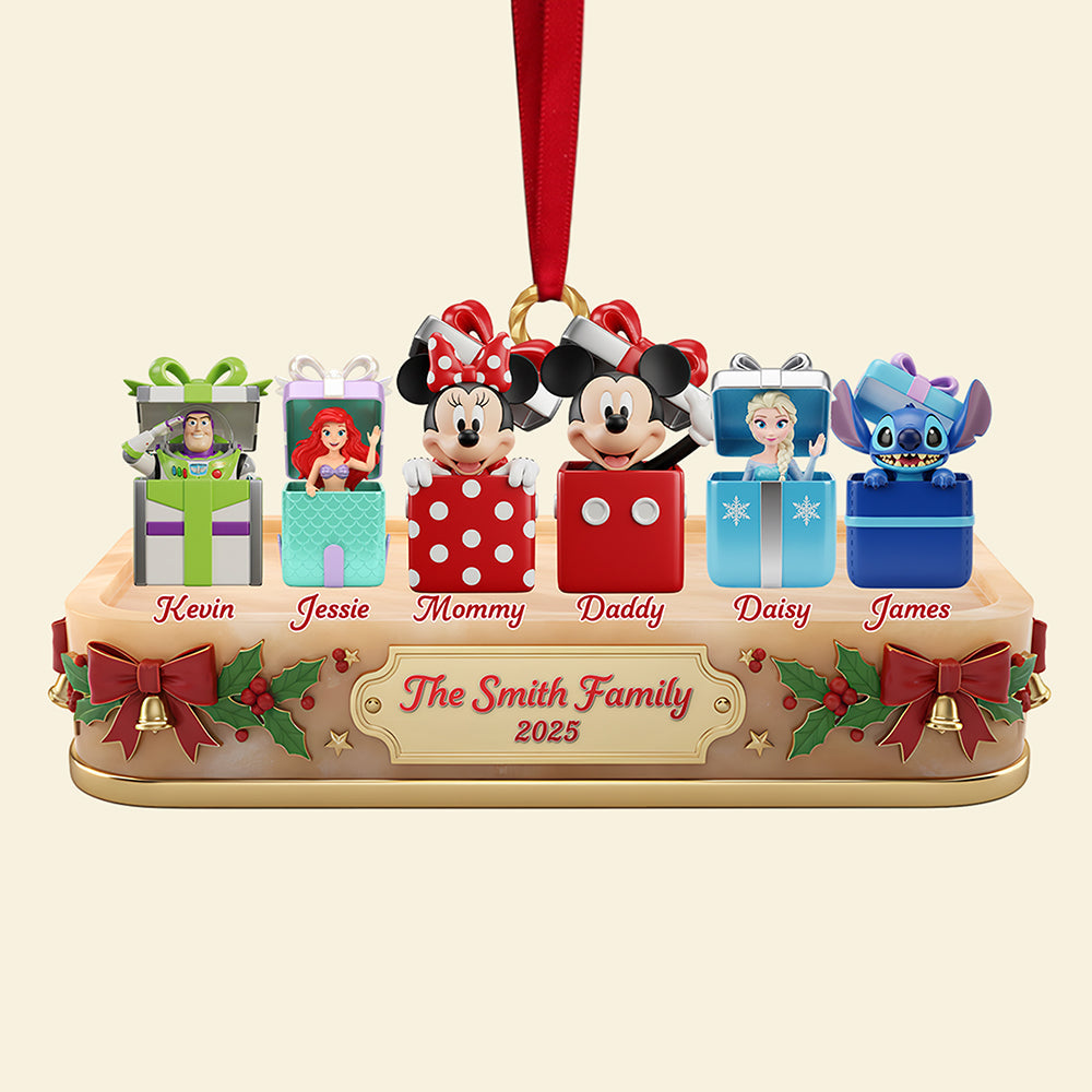 "Celebrate Family Bonds with Personalized Joy!" - Family Custom Shape Acrylic Christmas Ornament - A Unique Gift for Families, Friends, and Loved Ones Ornament PopCulturePrints
