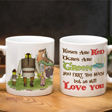 Load image into Gallery viewer, Personalized Funny Ogre Mug for Dad - Custom Family Names Coffee Mug PopCulturePrints
