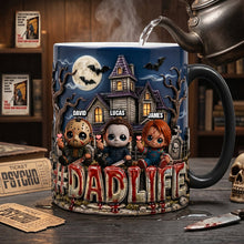 Load image into Gallery viewer, Dad Life with Little Horrors - Personalized Magic Mug for Dads Coffee Mug PopCulturePrints
