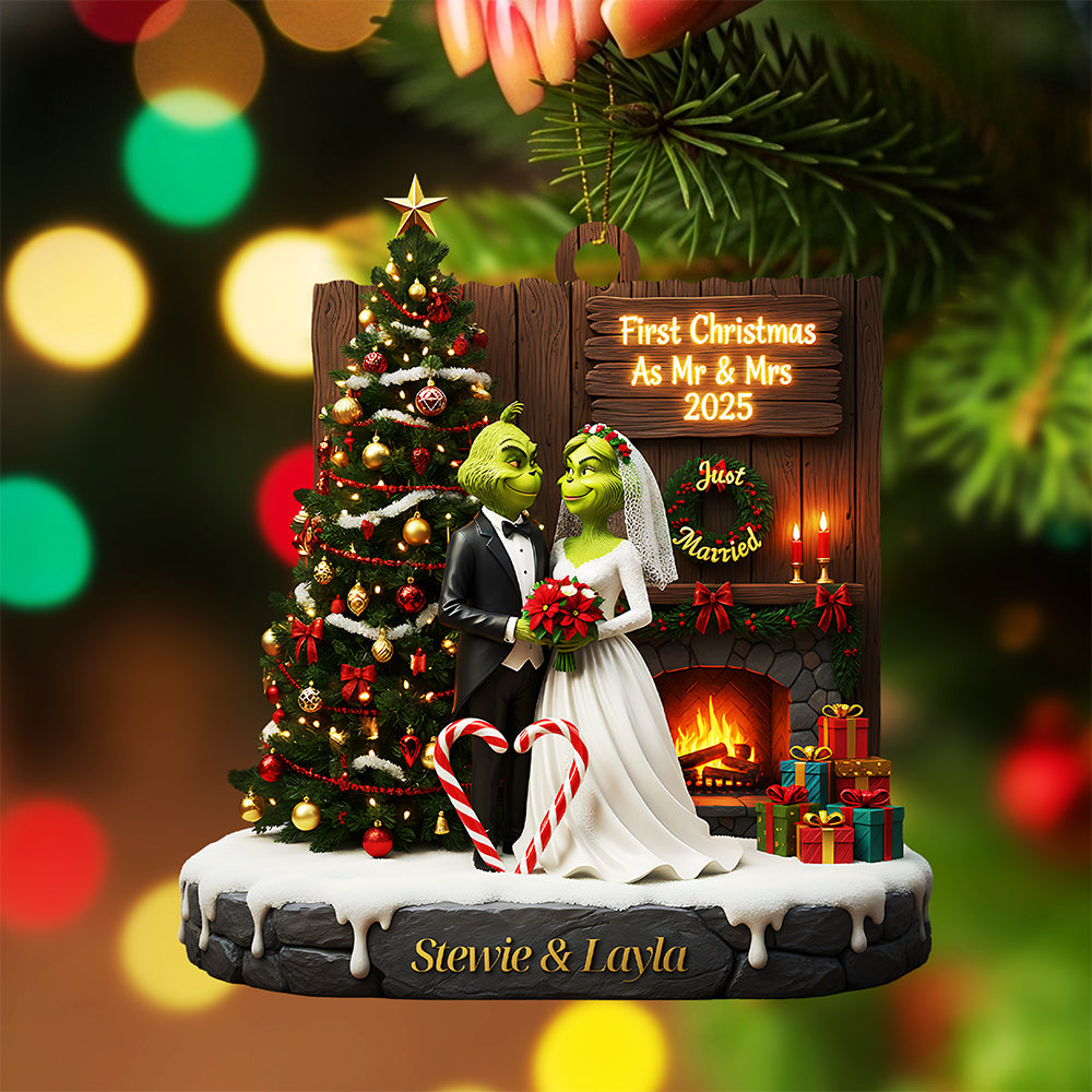 “Our First Christmas Together!” - Personalized Christmas Ornament - Gift for Newlyweds and Christmas Lovers Ornament PopCulturePrints