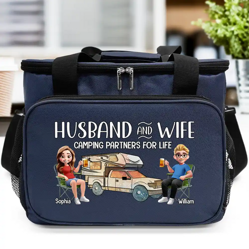 Camping Partners For Life - Personalized Lunch Bag for Couples Lunch Bag, Cooling Tote PopCulturePrints