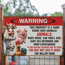 Load image into Gallery viewer, Warning: Farm Life is Adorable! – Funny Farm Animals Metal Sign – Personalized Gifts For Farmers Metal Signs PopCulturePrints

