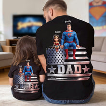 Load image into Gallery viewer, "Create Unforgettable Memories with Your Little Hero" - Proud Dad &amp; Kid Shirt - Personalized Gifts for Dads Shirts PopCulturePrints
