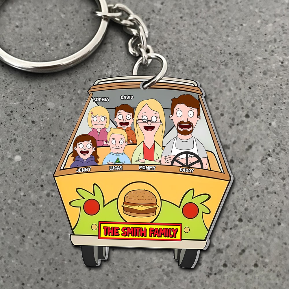 Personalized Pop Culture Family Keychain - Unique Gift for Any Occasion Keychains PopCulturePrints