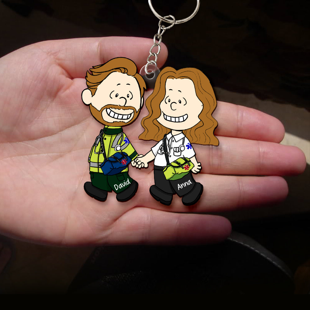 Custom Couple Keychain - Meaningful Personalized Valentine's Day Gifts Keychains PopCulturePrints