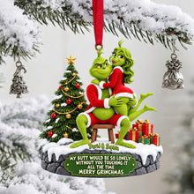 Load image into Gallery viewer, “My Butt Would Be So Lonely” - Playful Couple Acrylic Ornament - Personalized Christmas Gift for Couples
