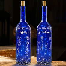 Load image into Gallery viewer, First Mom, Now Grandma - Personalized Blue Bottle Lamp Blue Bottle Lamp PopCulturePrints
