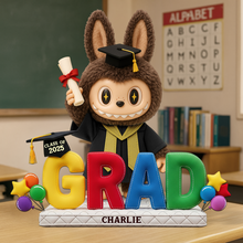 Load image into Gallery viewer, Celebrate Success with a Personalized Graduation Doll Acrylic Plaque - Unique Gift for Graduate! Shaped Plaques PopCulturePrints
