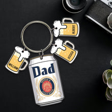 Load image into Gallery viewer, Custom Beer Charm Keychain with Personalization for Dad Keychains PopCulturePrints
